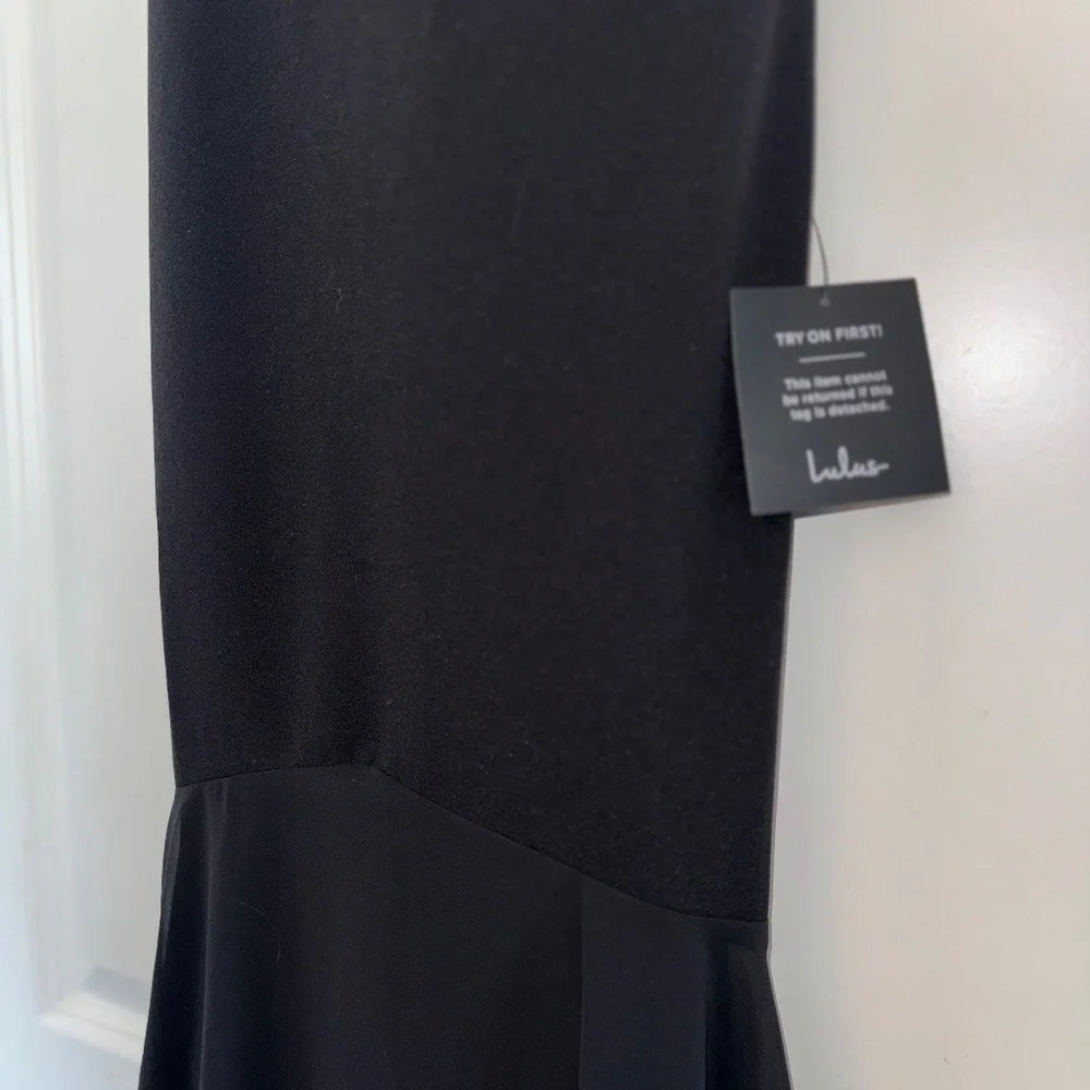 Charming Endearment Black Lace-Up Trumpet Maxi Dress sz XL NWT - Picture 7 of 12